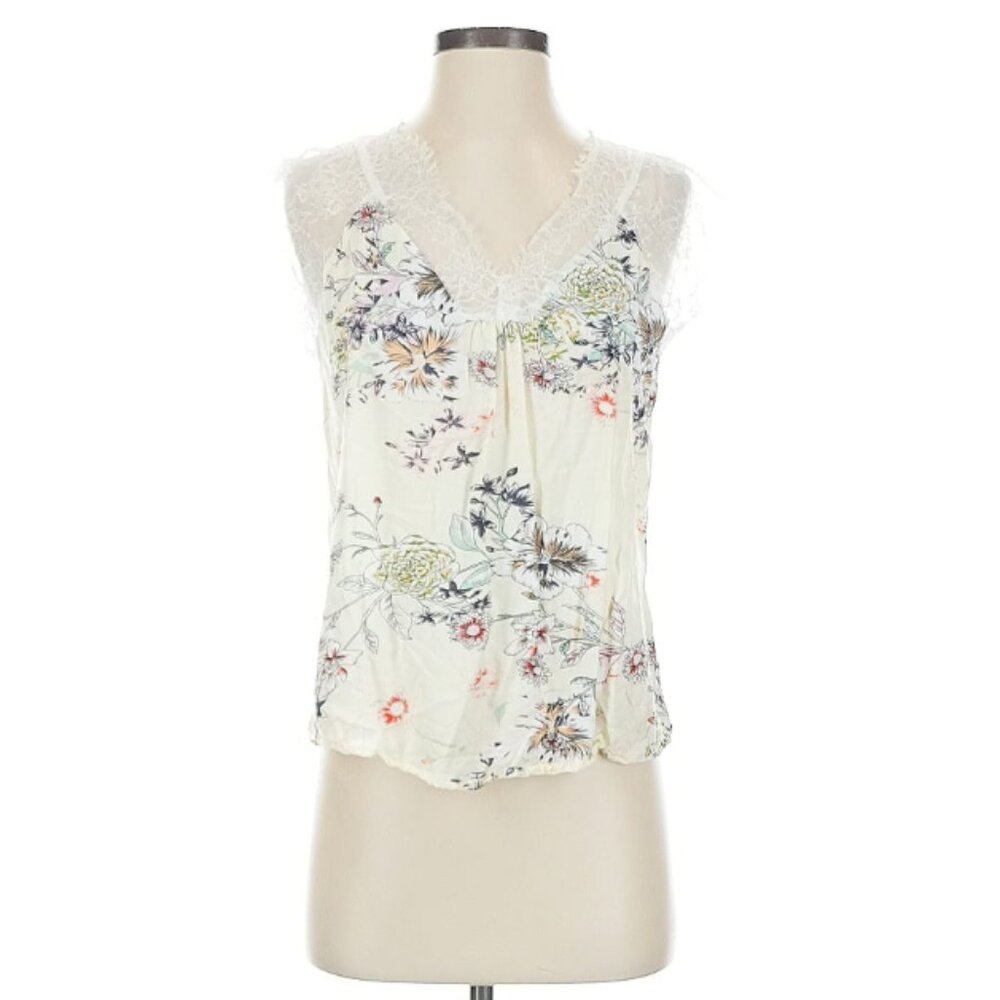 🎉Glamaker Floral Ruched Long Sleeve Crop Top - Small